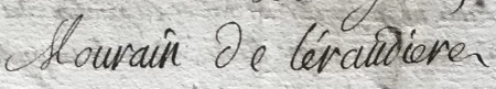 Signature de Pierre Augustin Mourain (1765 - )