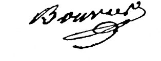 Signature de Honoré III Bouvier (1782 - 1863)