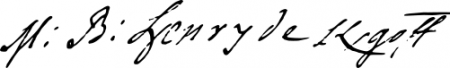 Signature de Michel Henry (1680 - 1765)