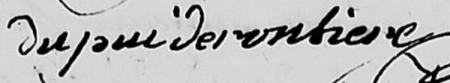 Signature of Emmanuelle Dupuy de Ronzière (1783 - )