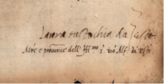 Signature de Eustochia Dianti ( - 1573)