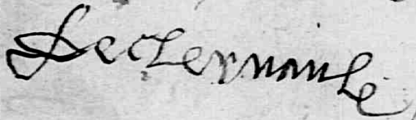 Signature de Luc de Clervaux (ca 1552 - ap 1625)