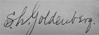 Signature de Sam L. Goldenberg (1864 - 1936)