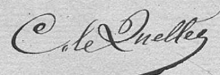 Signature de Ange-Casimir Le Quellec (1799 - 1860)