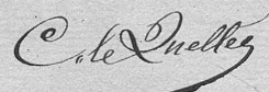 Signature de Ange-Casimir le Quellec (1799 - 1860)