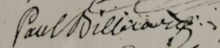 Signature de Paul Billecart (1713 - 1783)
