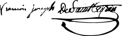 Signature de François-Joseph de Saint-Pezran (1765 - 1800)