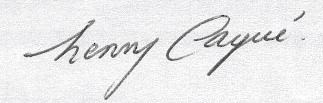Signature de Henri Caqué (1680 - 1775)