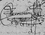 Signature de Regnault Courson ( - 1656)