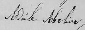 Signature de Adèle Abeline (1832 - 1866)