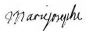 Signature de Maria Josepha von Sachsen